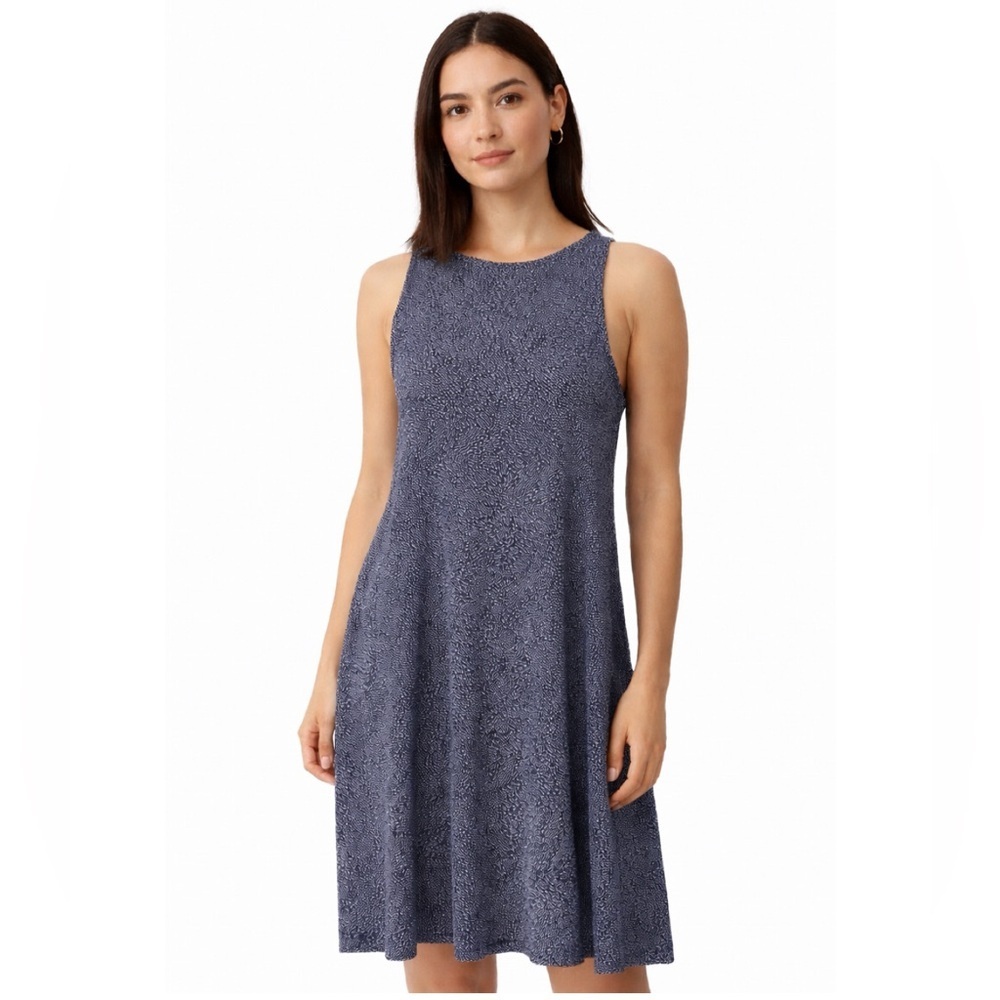 Athleta Santorini Navy and White Dress